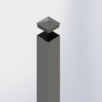 Aluminium Gate Post with Cap – Single Post (Bolt-Down or Concrete-In)