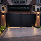 Aluminium Diagonal Solid Infill Double Driveway Gate – Readymade Gates