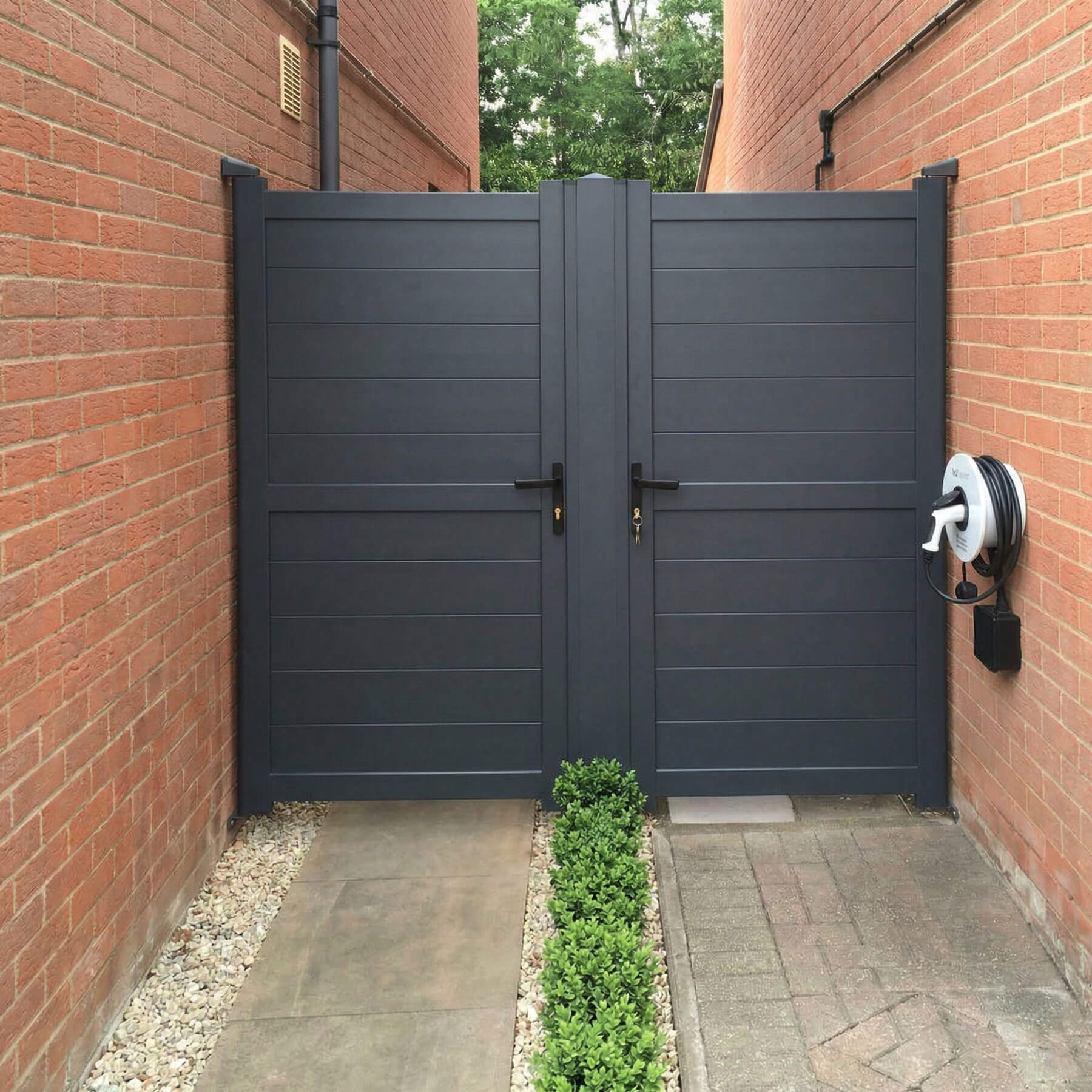 Aluminium Horizontal Solid Infill Garden Gate – Readymade Gates