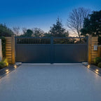 Aluminium Open-Top Decorative Vertical Bar Double Driveway Gate – RMG010DG