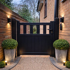 Aluminium Open-Top Mixed Infill Garden Gate - Readymade Gates