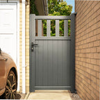 Aluminium Open-Top Mixed Infill Garden Gate - Readymade Gates