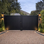 Aluminium Vertical Solid Infill Double Driveway Gate – RMG001DG