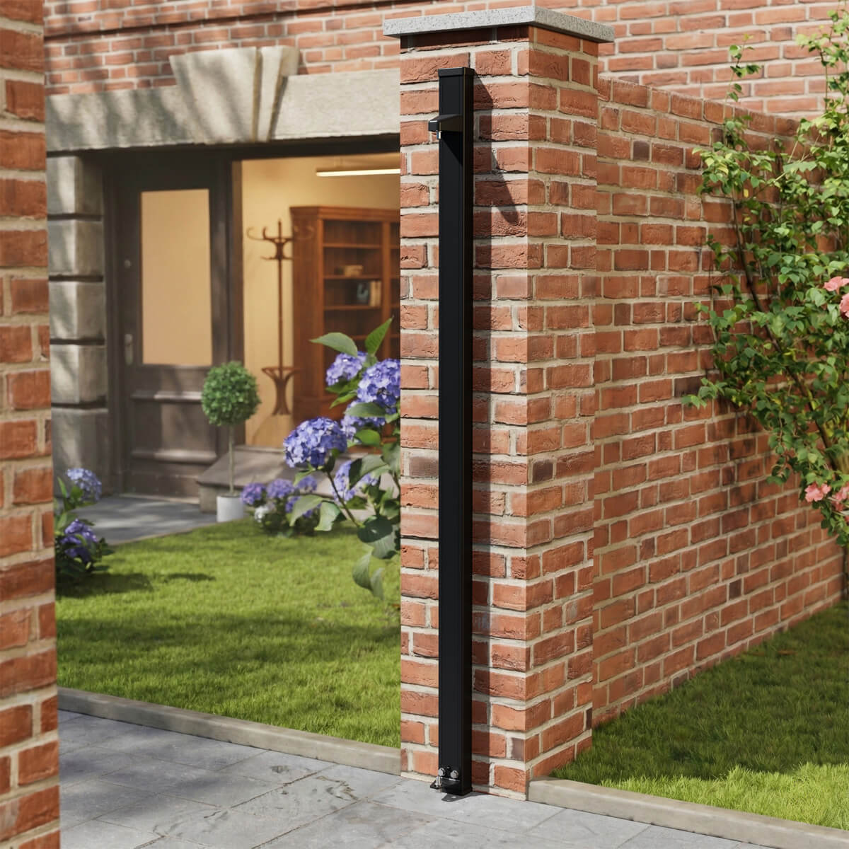Aluminium Wall-Mounted Hinge Gate Post – Garden & Pedestrian Gate (Single Post)