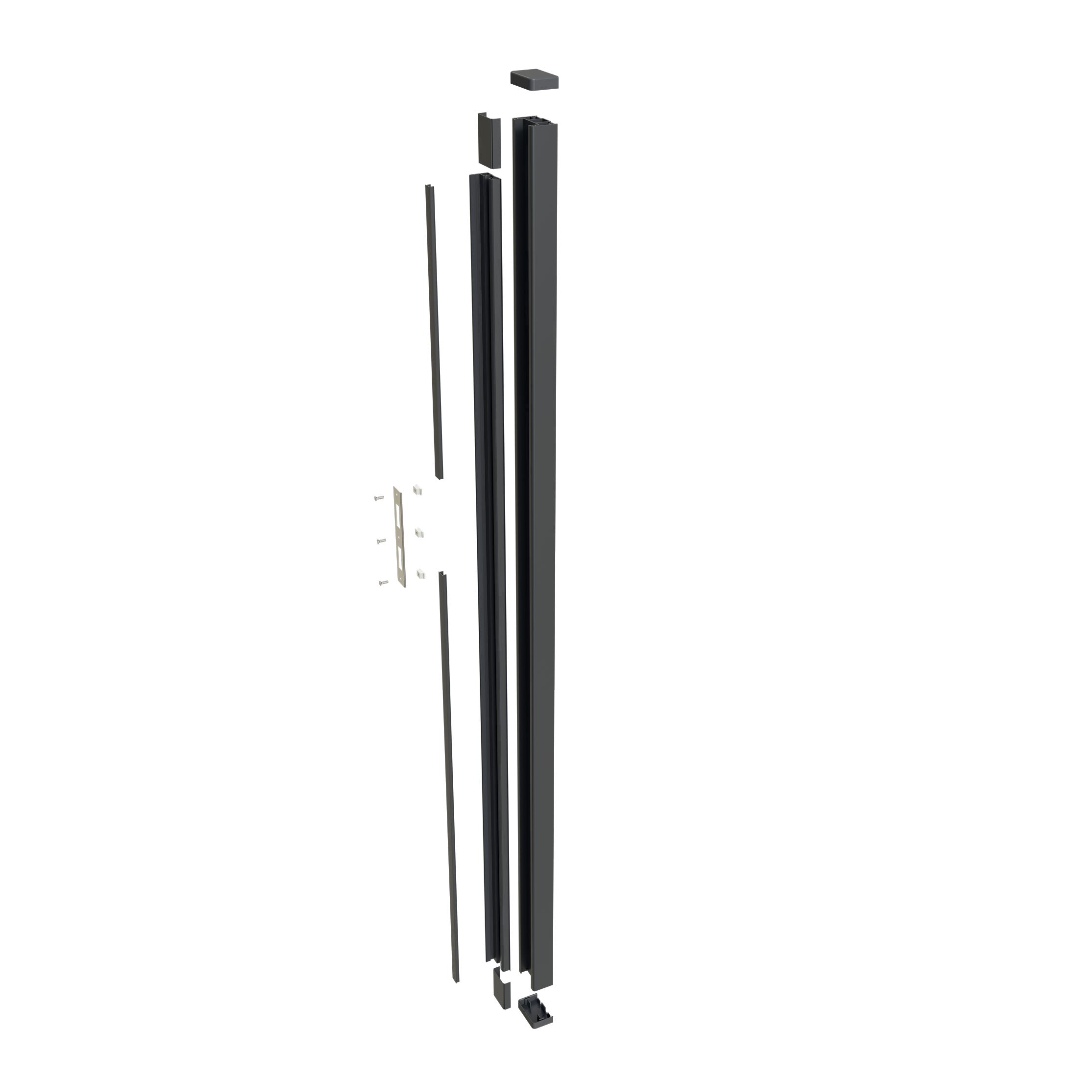Aluminium Wall-Mounted Receiver Gate Post – Garden & Pedestrian Gate (Single Post)