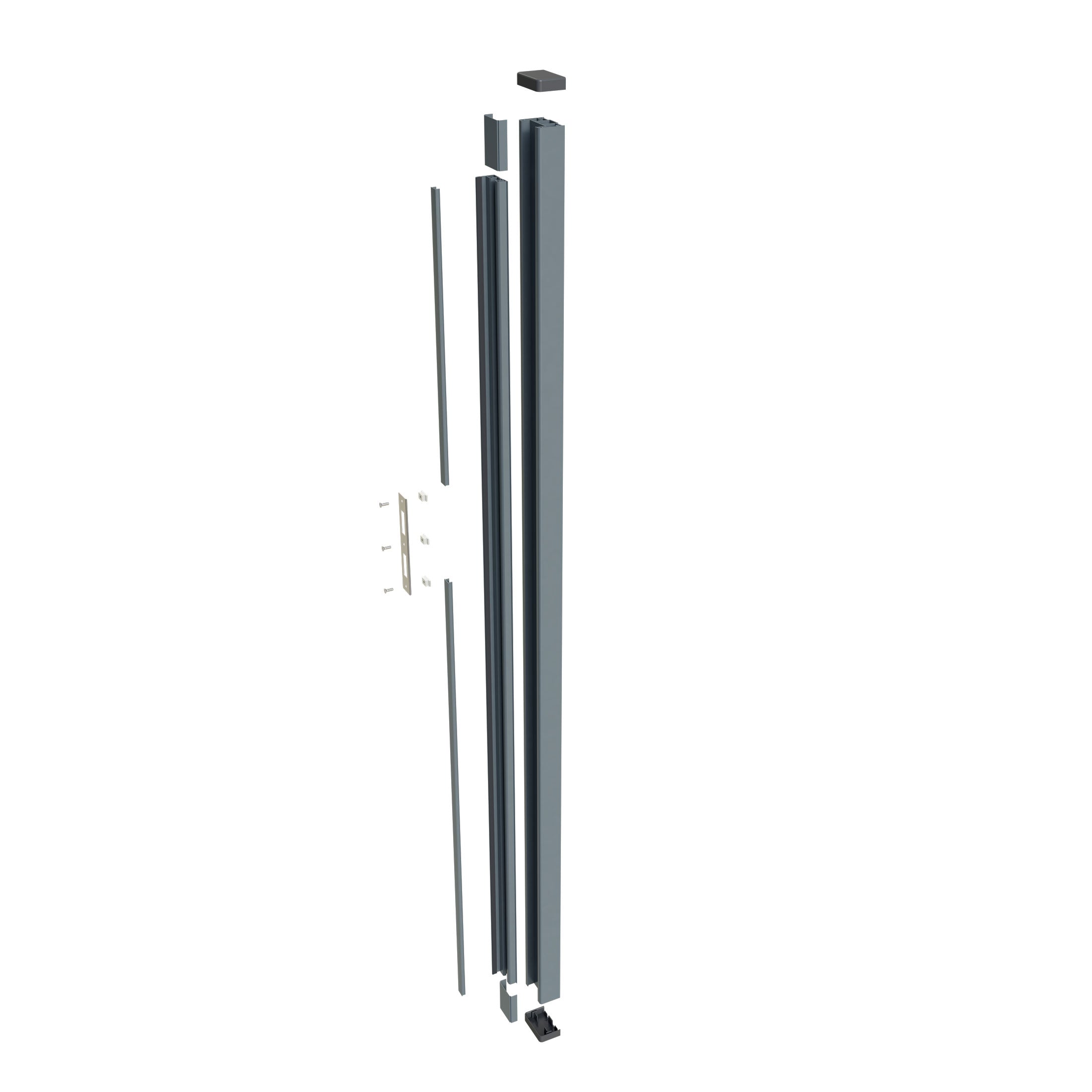 Aluminium Wall-Mounted Receiver Gate Post – Garden & Pedestrian Gate (Single Post)