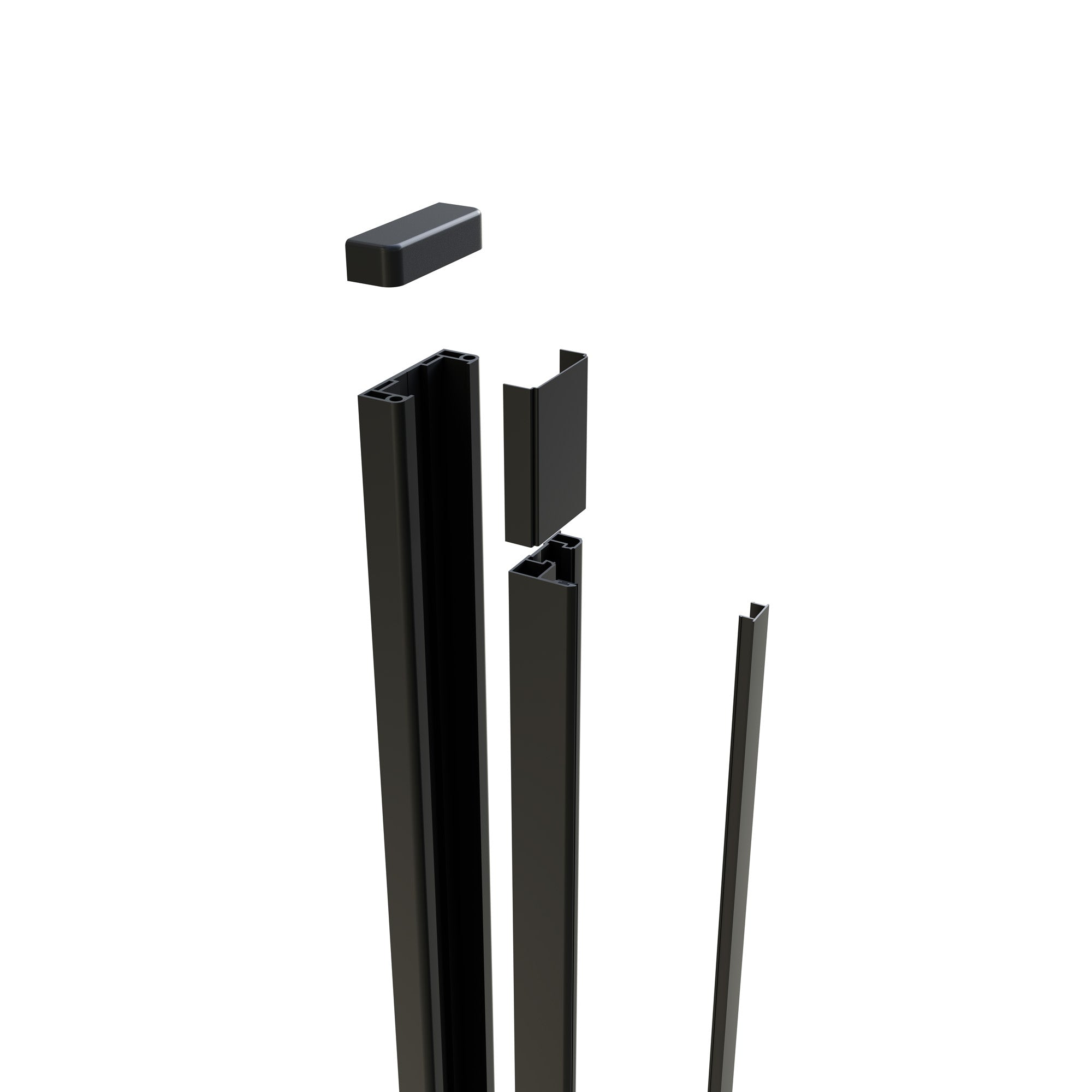 Aluminium Wall-Mounted Receiver Gate Post – Garden & Pedestrian Gate (Single Post) Main image