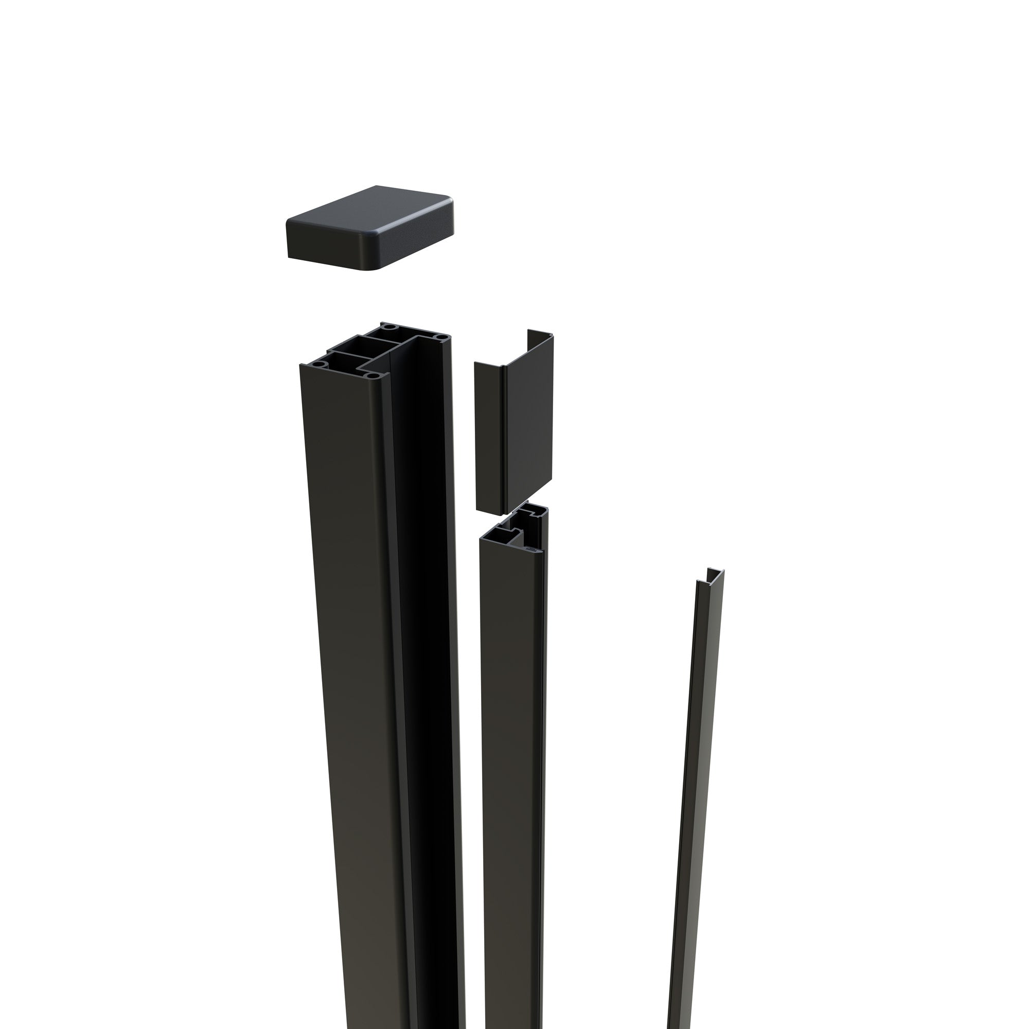 Aluminium Wall-Mounted Receiver Gate Post – Garden & Pedestrian Gate (Single Post)