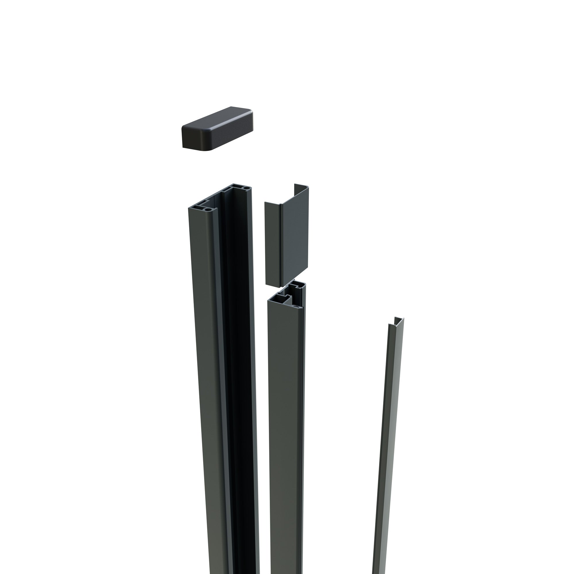 Aluminium Wall-Mounted Receiver Gate Post – Garden & Pedestrian Gate (Single Post)