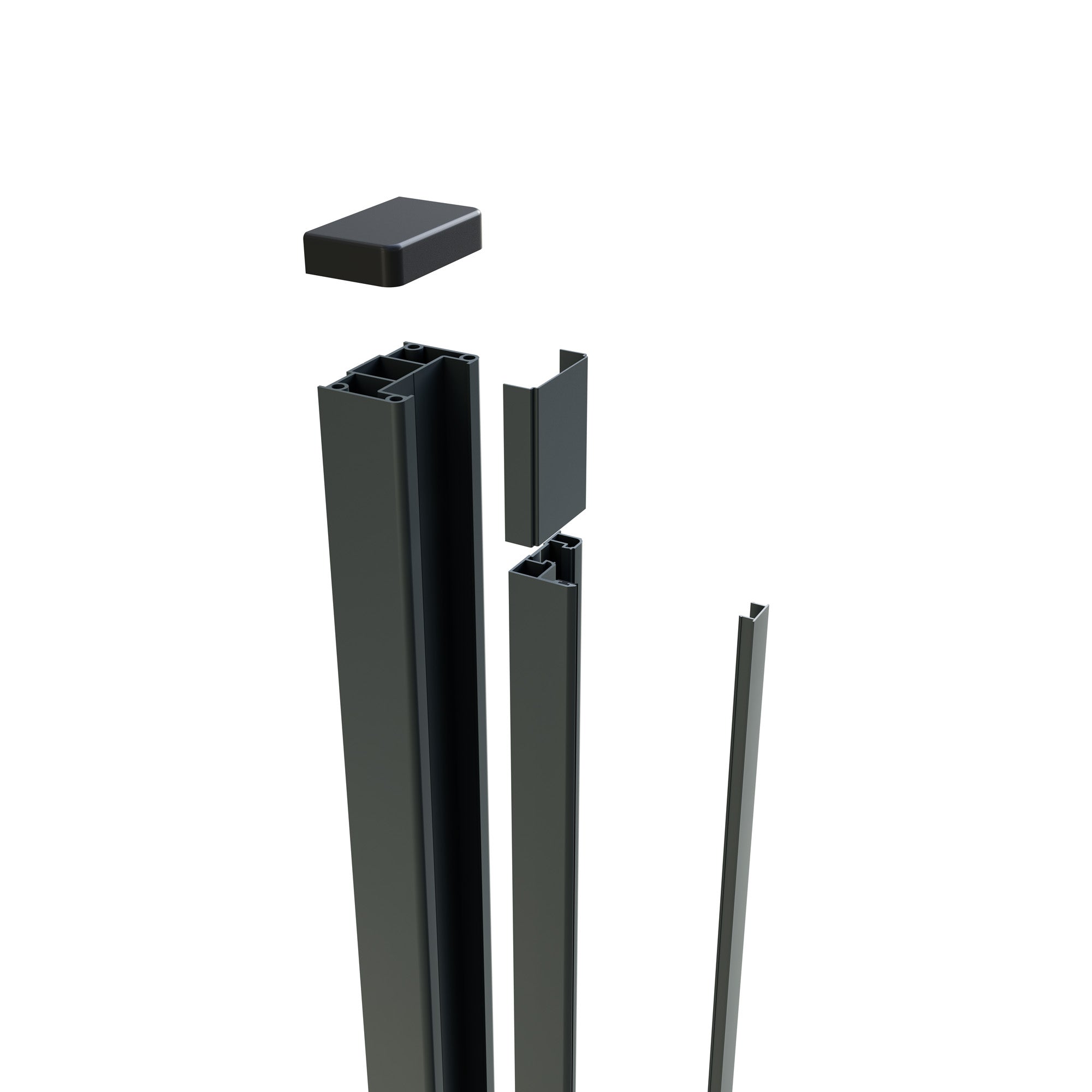 Aluminium Wall-Mounted Receiver Gate Post – Garden & Pedestrian Gate (Single Post)