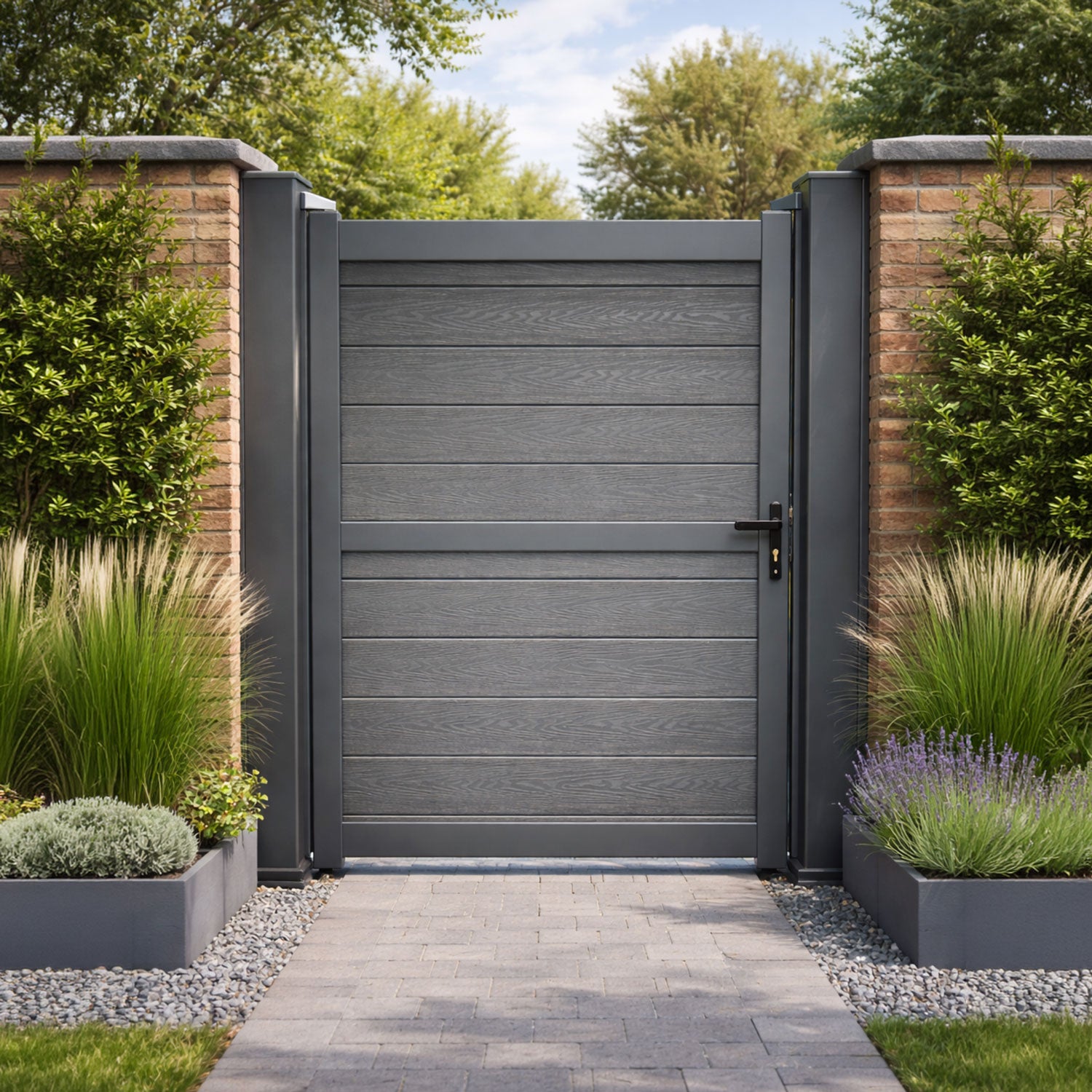 Composite Horizontal Solid Infill Garden Gate – Readymade Gates Main image