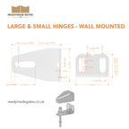 Wall-Mounted Adjustable Gate Hinges – Garden, Pedestrian & Double Driveway Gates