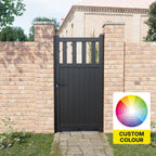 Aluminium Open-Top Mixed Infill Garden Gate - Readymade Gates