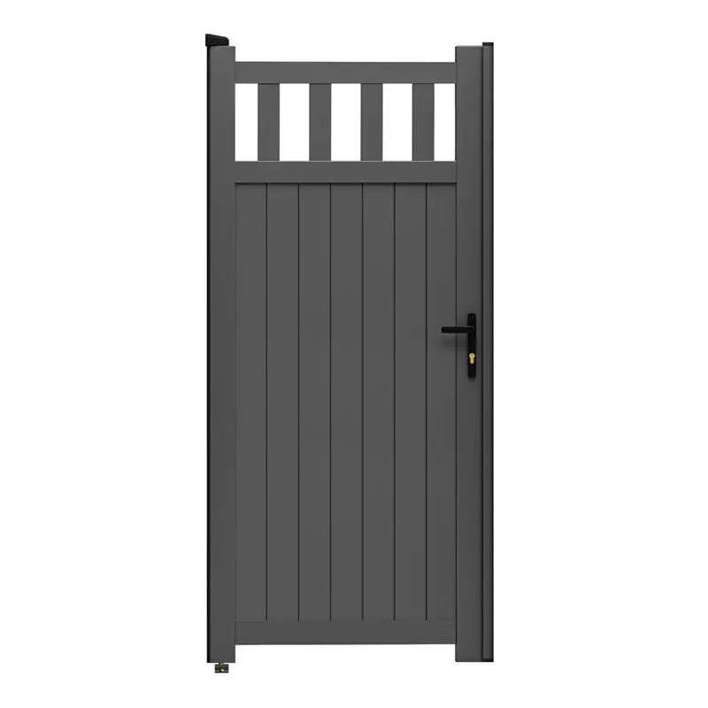 Aluminium Open-Top Mixed Infill Garden Gate - Readymade Gates