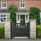 Aluminium Open-Top Mixed Infill Garden Gate - Readymade Gates