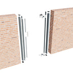 Aluminium Wall-Mounted Receiver Gate Post – Garden & Pedestrian Gate (Single Post)
