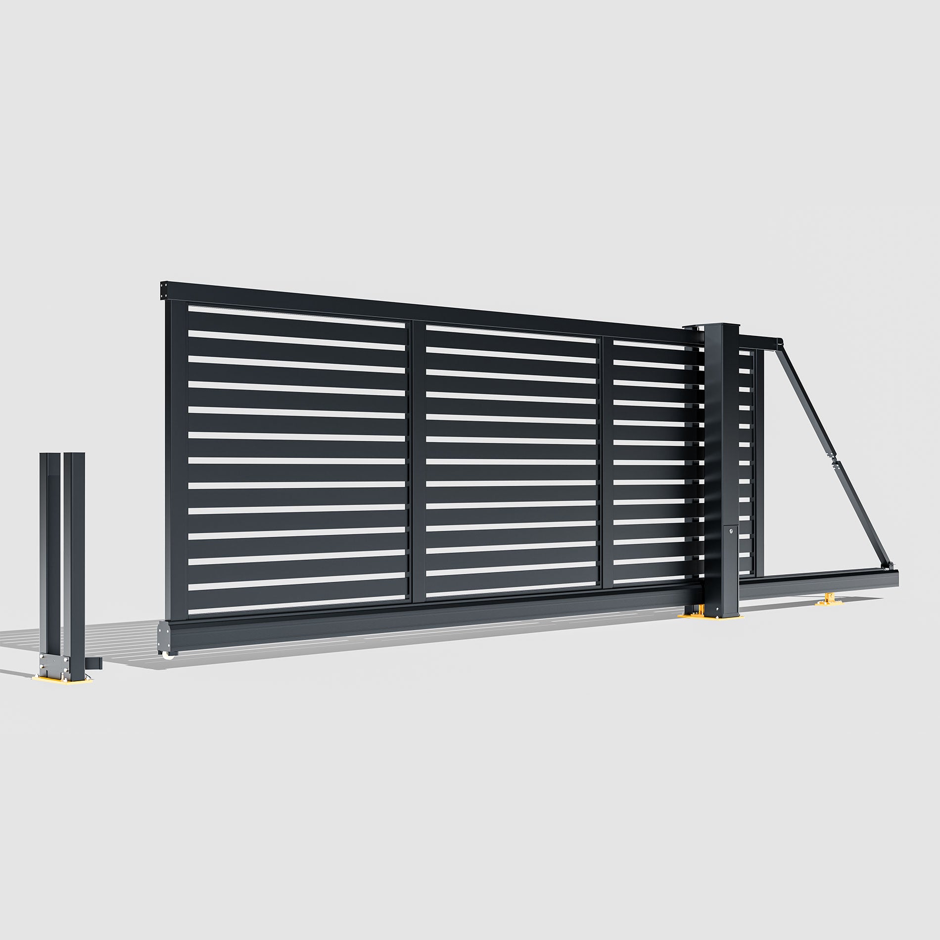 Aluminium Cantilever Sliding Gate – Open Board – Readymade Gates Main image