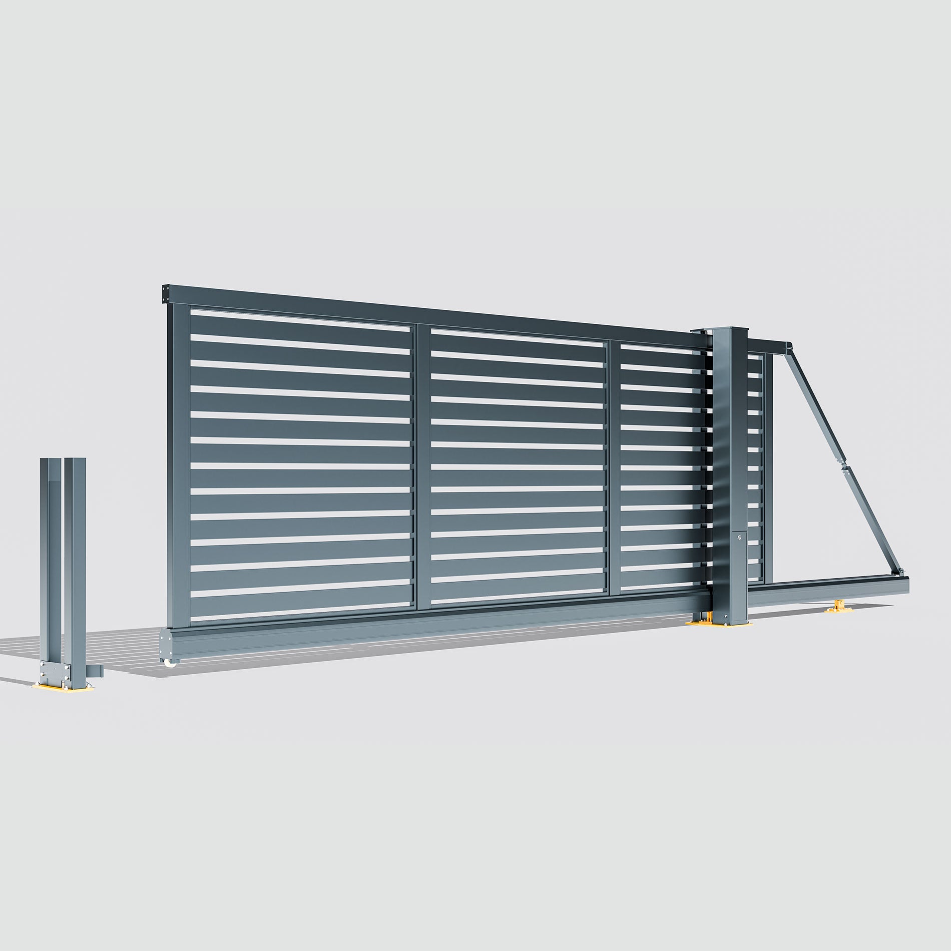 Aluminium Cantilever Sliding Gate – Open Board – Readymade Gates