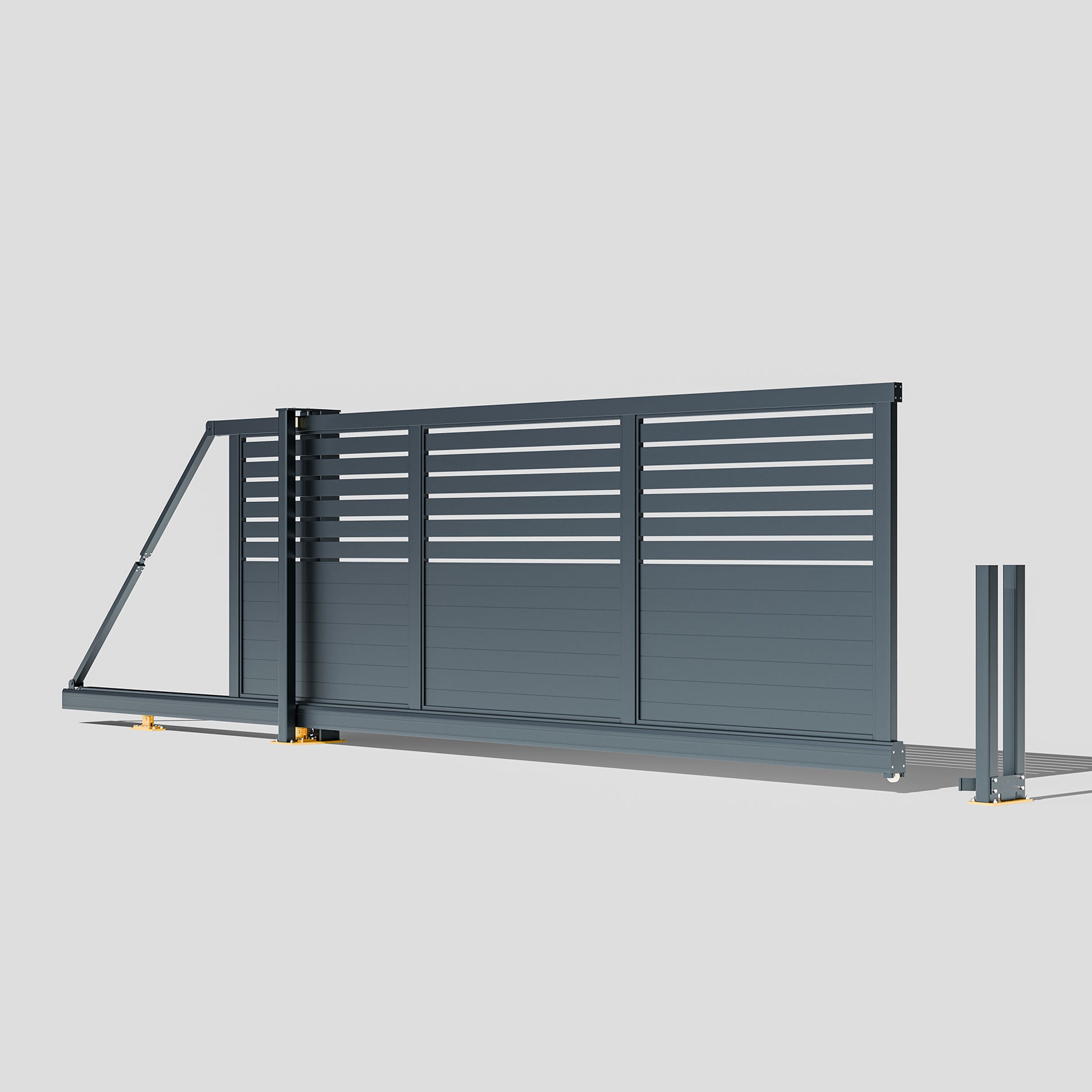 Aluminium Cantilever Sliding Gate – Semi-Privacy – Readymade Gates
