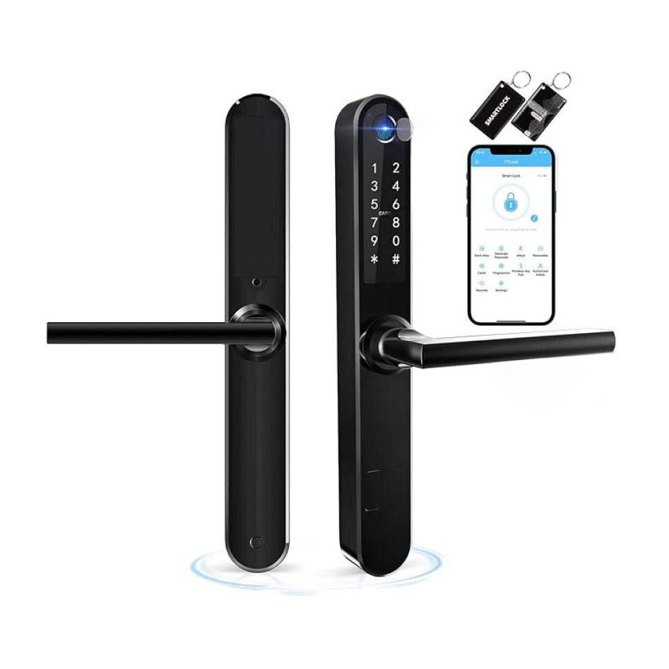 Digital Smart Gate Lock with Fingerprint & App Control – Aluminium Gates
