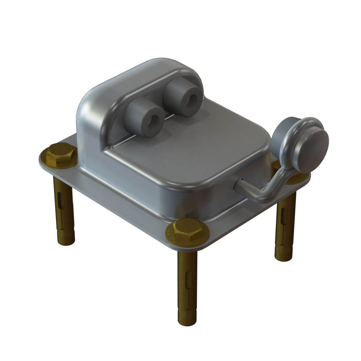 Double Driveway Gate Stop with Removable Catch