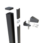 Aluminium Wall-Mounted Hinge Gate Post – Garden & Pedestrian Gate (Single Post)