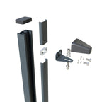 Aluminium Wall-Mounted Hinge Gate Post – Garden & Pedestrian Gate (Single Post)