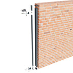 Aluminium Wall-Mounted Hinge Gate Post – Garden & Pedestrian Gate (Single Post)