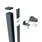 Aluminium Wall-Mounted Hinge Gate Post – Garden & Pedestrian Gate (Single Post)